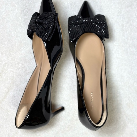 Ann Taylor, Crystal Bow Patent Pump, 6M, Never Used - Picture 3 of 3